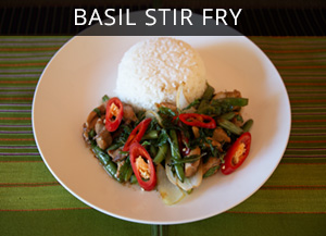 Basil stir fry